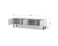 TV unit MITA 156 cm wall hung, white matt TV unit MITA 156 cm wall hung, white matt