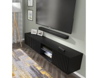 TV unit MITA 156 cm wall hung, black matt TV unit MITA 156 cm wall hung, black matt