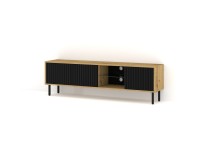 TV unit MITA 156 cm wall hung, artisan oak with black matt TV unit MITA 156 cm wall hung, artisan oak with black matt