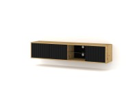 TV unit VINA 156 cm wall hung, artisan oak with black matt