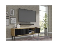 TV unit VINA 156 cm wall hung, artisan oak with black matt
