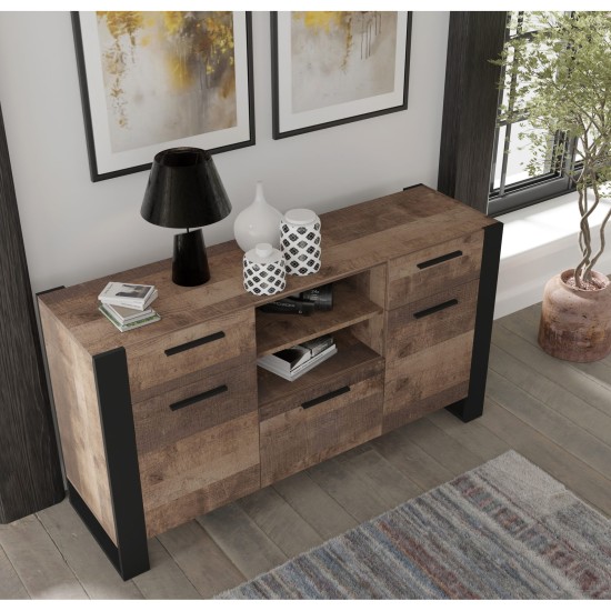 Sideboard NUKA C 155 cm on legs, Grange oak