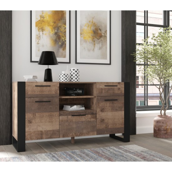 Sideboard NUKA C 155 cm on legs, Grange oak