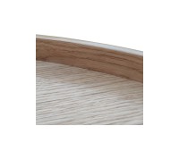 Coffee table PUFFIN round 84 cm, natural oak