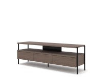 TV unit PUFFIN 154 cm, three drawers, cool brown