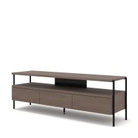 TV unit PUFFIN 154 cm, three drawers, cool brown