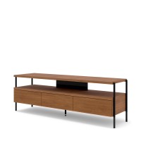 TV unit PUFFIN 154 cm, three drawers, cherry