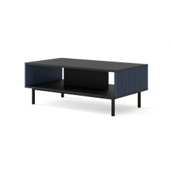 Coffee table RAVENNA F 90 by 60 cm, black matt with navy, black frame