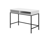 Vanity desk RAVENNA F 112 cm with a drawer, white with black, black frame Vanity desk RAVENNA F 112 cm with a drawer, white with black, black frame