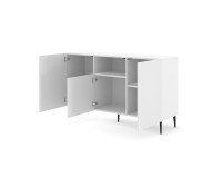 Комод RAVENNA PB 150 см, 2 двери и ниша, белый матовый, чёрные металлические ножки Комод RAVENNA PB 150 см, 2 двери и ниша, белый матовый, чёрные металлические ножки