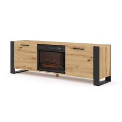 TV unit NUKA with a fireplace 180 cm, artisan oak TV unit NUKA with a fireplace 180 cm, artisan oak