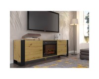 TV unit MONDI with a fireplace 180 cm, artisan oak