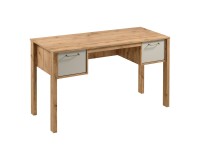 INDYGO Desk 138 cm, beige with Wotan oak