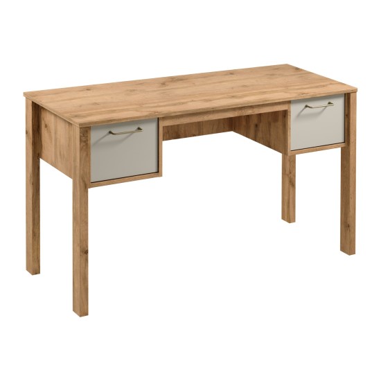 INDYGO Desk 138 cm, beige with Wotan oak