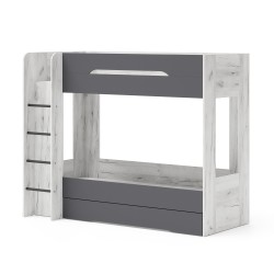 Bunk bed SAMOA L, craft white with graphite