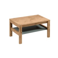 INDYGO Coffee Table 90 cm, green with Wotan oak