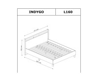מיטה INDYGO 160 על 200, בז עם אלון ווטן
