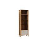 INDYGO Shelving Unit 66 cm, beige with Wotan oak