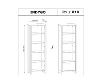 כוננית INDYGO 66, ירוק עם אלון ווטן