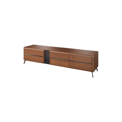 Тумба под ТВ JANTAR, 2 дверцы и 2 ящика, 220 см, на металлических ножках