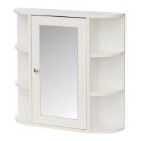 SRG12 Mirror Cabinet with Curved Side Shelves