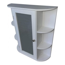 ארונית מראה SRG12 עם מדפים חצי עגולים בצדדים