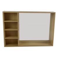 SRG23 Mirror Cabinet with Open Shelving, 17 cm Deep