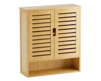 SR222 Louvred Bamboo Cabinet with Open Base image