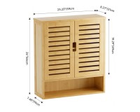 SR222 Louvred Bamboo Cabinet with Open Base image