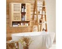 Showing image for SR222 Louvred Bamboo Cabinet with Open Base SR222 Louvred Bamboo Cabinet with Open Base image