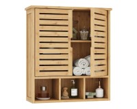 Showing image for SR223 Louvred Cabinet, 2 Shelves and 3 Compartments SR223 Louvred Cabinet, 2 Shelves and 3 Compartments Furniture, Kitchen and bathroom furniture, Bamboo furniture, Bathroom furniture, Wall Shelves and Cabinets image