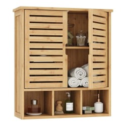 SR223 Louvred Cabinet, 2 Shelves and 3 Compartments
