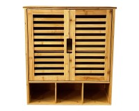 Showing image for SR223 Louvred Cabinet, 2 Shelves and 3 Compartments SR223 Louvred Cabinet, 2 Shelves and 3 Compartments Furniture, Kitchen and bathroom furniture, Bamboo furniture, Bathroom furniture, Wall Shelves and Cabinets image