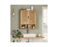 Showing image for SR223 Louvred Cabinet, 2 Shelves and 3 Compartments SR223 Louvred Cabinet, 2 Shelves and 3 Compartments Furniture, Kitchen and bathroom furniture, Bamboo furniture, Bathroom furniture, Wall Shelves and Cabinets image