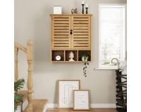 Showing image for SR223 Louvred Cabinet, 2 Shelves and 3 Compartments SR223 Louvred Cabinet, 2 Shelves and 3 Compartments Furniture, Kitchen and bathroom furniture, Bamboo furniture, Bathroom furniture, Wall Shelves and Cabinets image