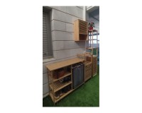 Корзина для белья SR314 с тремя полками, бамбук