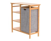 SR314 Laundry Basket Unit with Three Shelves, Bamboo Furniture, Kitchen and bathroom furniture, Bamboo furniture, Bathroom furniture image