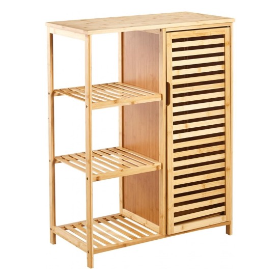 SR334 Bamboo Bathroom Unit, 66 cm, Three Shelves image