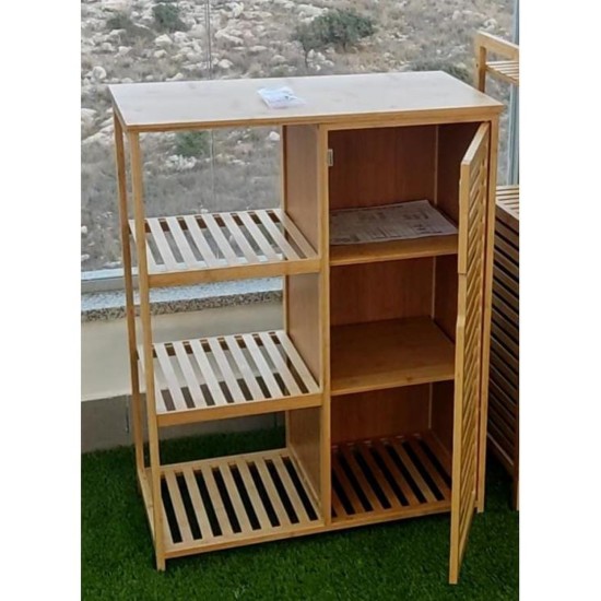 SR334 Bamboo Bathroom Unit, 66 cm, Three Shelves image