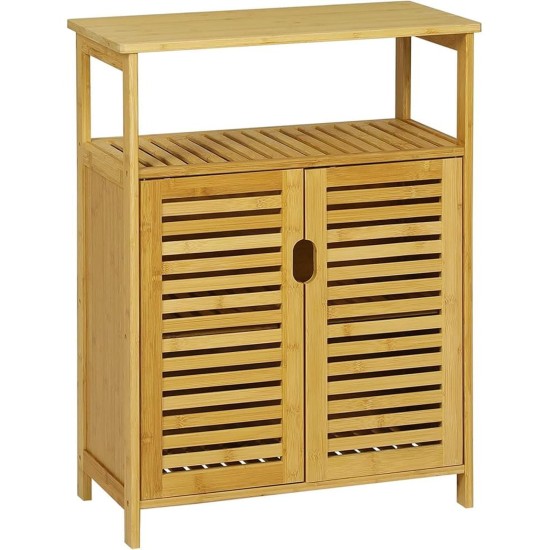 SR335 Two Door Bamboo Bathroom Unit, 60 cm Furniture, Kitchen and bathroom furniture, Bamboo furniture, Bathroom furniture image
