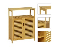 SR335 Two Door Bamboo Bathroom Unit, 60 cm Furniture, Kitchen and bathroom furniture, Bamboo furniture, Bathroom furniture image