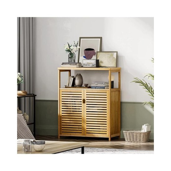 SR335 Two Door Bamboo Bathroom Unit, 60 cm Furniture, Kitchen and bathroom furniture, Bamboo furniture, Bathroom furniture image