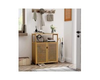 SR335 Two Door Bamboo Bathroom Unit, 60 cm Furniture, Kitchen and bathroom furniture, Bamboo furniture, Bathroom furniture image