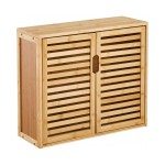 SR336 Two Door Wall Cabinet, Bamboo, 59 cm