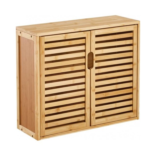 Showing image for SR336 Two Door Wall Cabinet, Bamboo, 59 cm SR336 Two Door Wall Cabinet, Bamboo, 59 cm Furniture, Kitchen and bathroom furniture, Bamboo furniture, Bathroom furniture, Wall Shelves and Cabinets image
