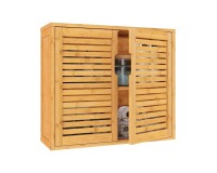 Showing image for SR336 Two Door Wall Cabinet, Bamboo, 59 cm SR336 Two Door Wall Cabinet, Bamboo, 59 cm Furniture, Kitchen and bathroom furniture, Bamboo furniture, Bathroom furniture, Wall Shelves and Cabinets image