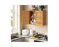 Showing image for SR336 Two Door Wall Cabinet, Bamboo, 59 cm SR336 Two Door Wall Cabinet, Bamboo, 59 cm Furniture, Kitchen and bathroom furniture, Bamboo furniture, Bathroom furniture, Wall Shelves and Cabinets image