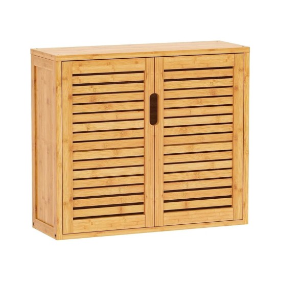 Showing image for SR336 Two Door Wall Cabinet, Bamboo, 59 cm SR336 Two Door Wall Cabinet, Bamboo, 59 cm Furniture, Kitchen and bathroom furniture, Bamboo furniture, Bathroom furniture, Wall Shelves and Cabinets image