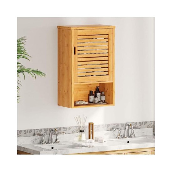 SR339 Bamboo Wall Cabinet with Open Shelf image