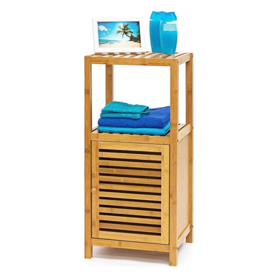 Showing image for SR414 Narrow Bamboo Bathroom Cabinet, 36 cm SR414 Narrow Bamboo Bathroom Cabinet, 36 cm Furniture, Kitchen and bathroom furniture, Bamboo furniture, Bathroom furniture image